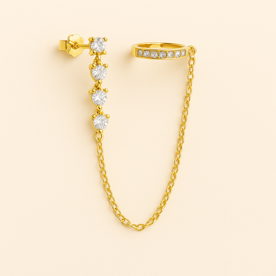 Audra Chain Cuff Earrings