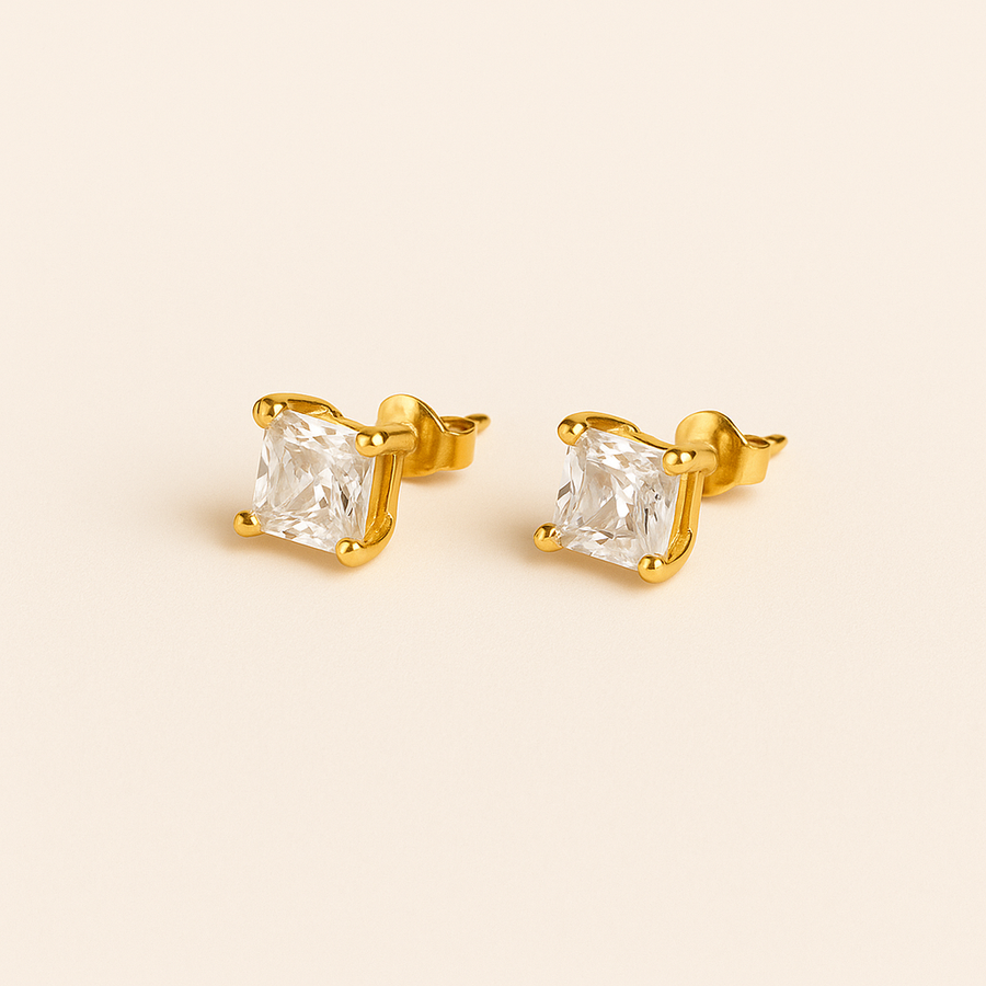 April Square Studs