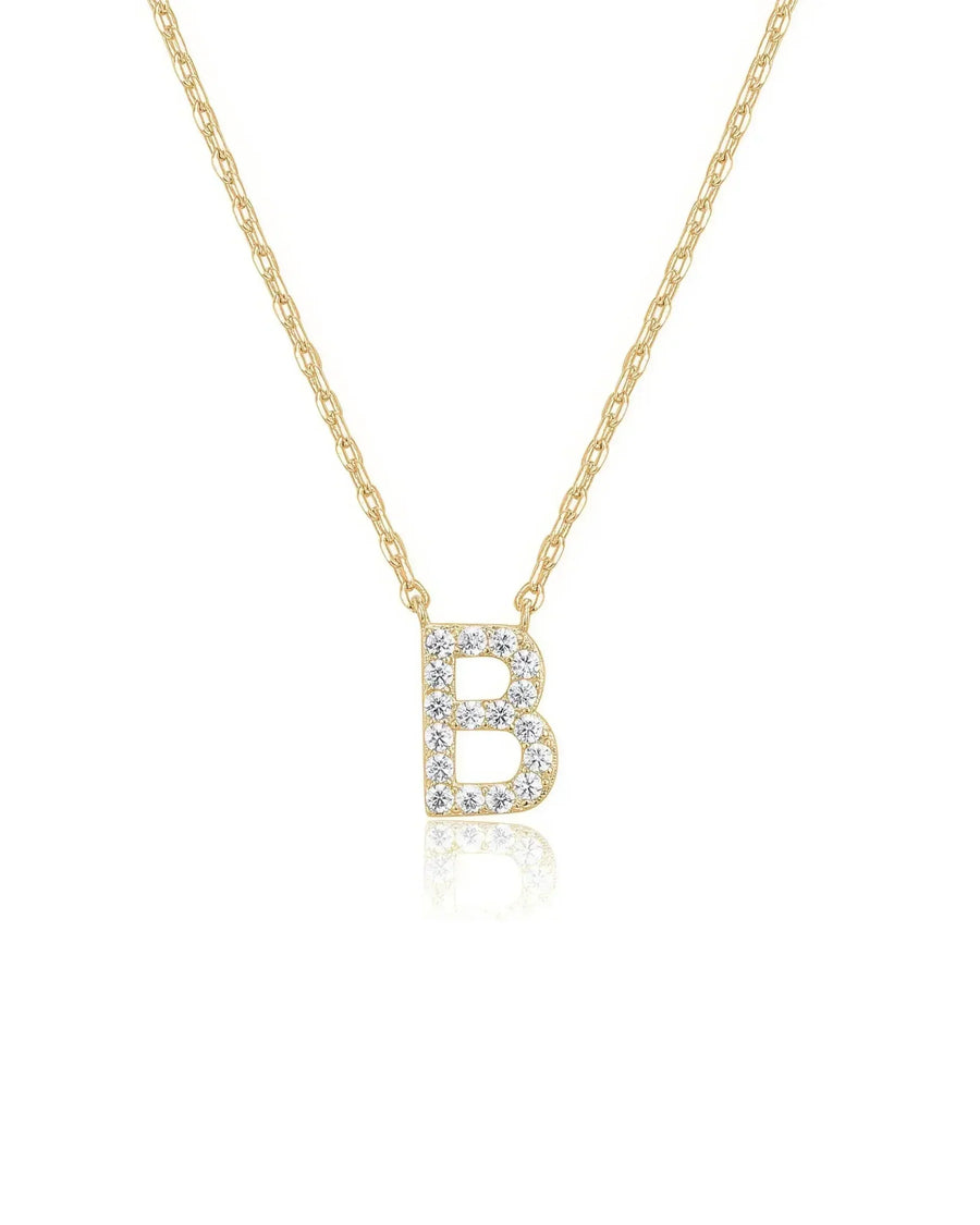 Crystal Initial Necklace