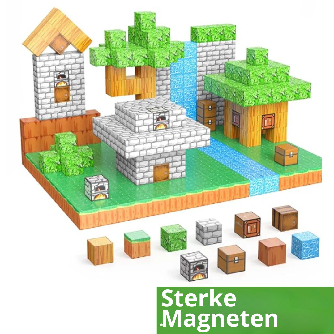 Pixelblokken | Bouw Magneetset