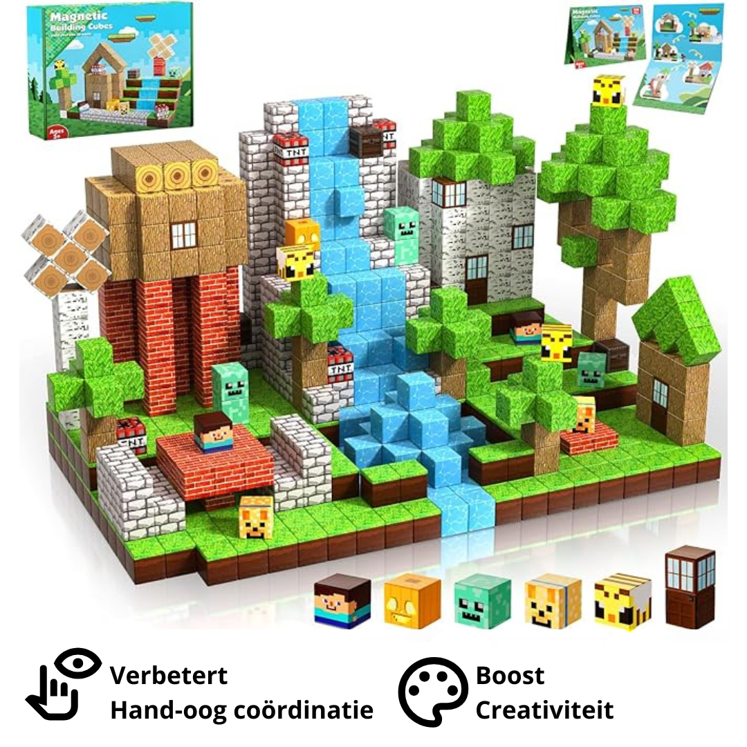Pixelblokken | Bouw Magneetset